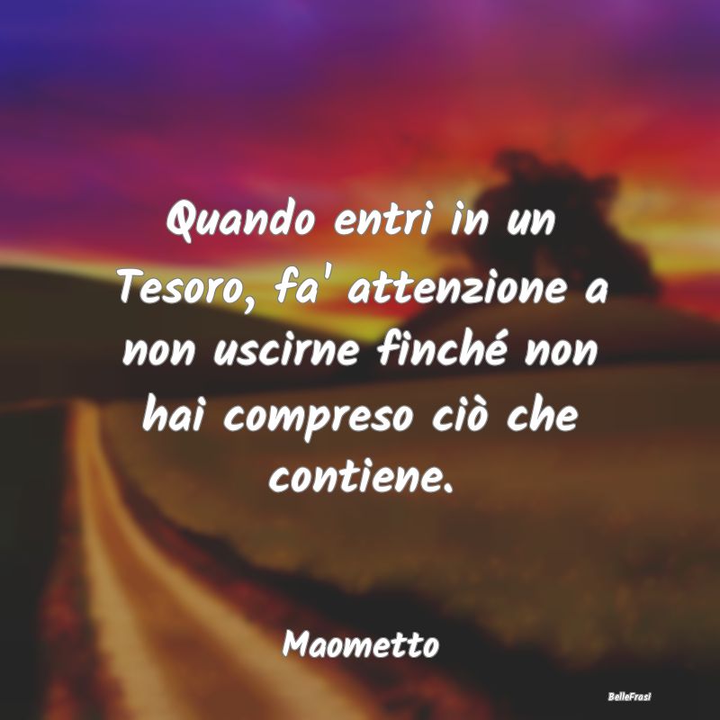 Frasi Prudenza - Quando entri in un Tesoro, fa' attenzione a non us...