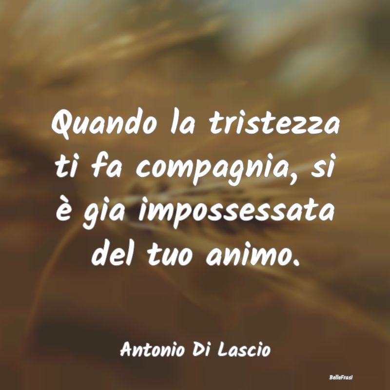 Frasi sulla Tristezza - Quando la tristezza ti fa compagnia, si è gia imp...