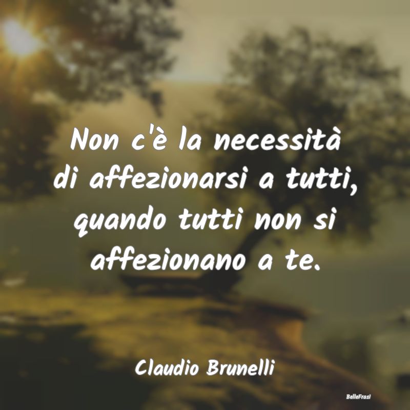 Frasi sulla Tristezza - Non c'è la necessità di affezionarsi a tutti, qu...