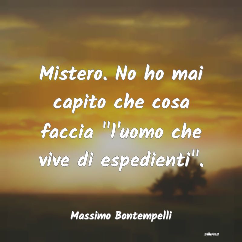 Frasi sull'Astuzia - Mistero. No ho mai capito che cosa faccia 