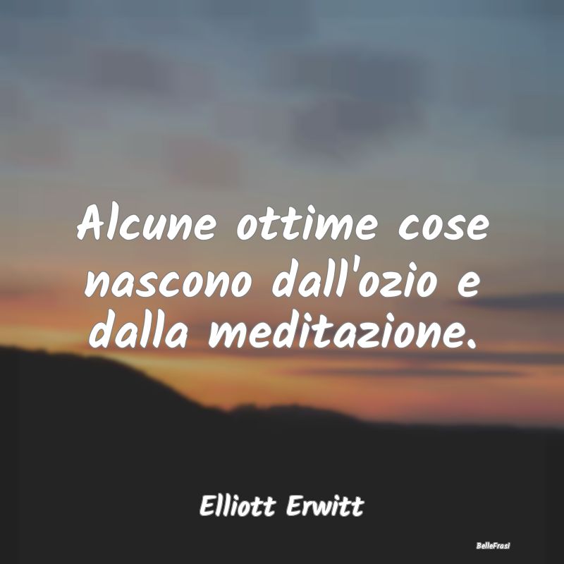 Frasi sulla Meditazione - Alcune ottime cose nascono dall'ozio e dalla medit...