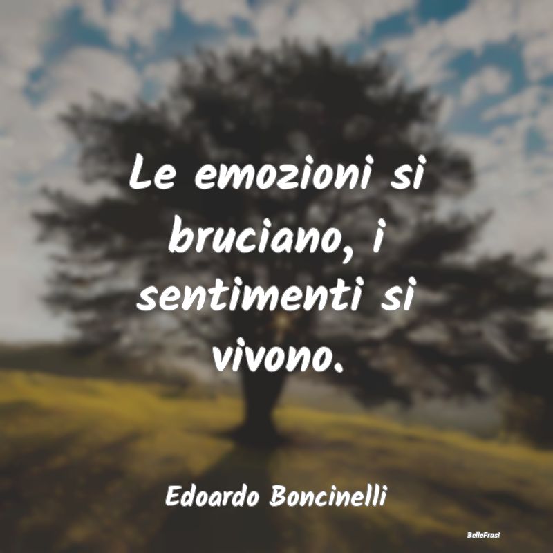 frasi di emozioni - Le emozioni si bruciano, i sentimenti si vivono....