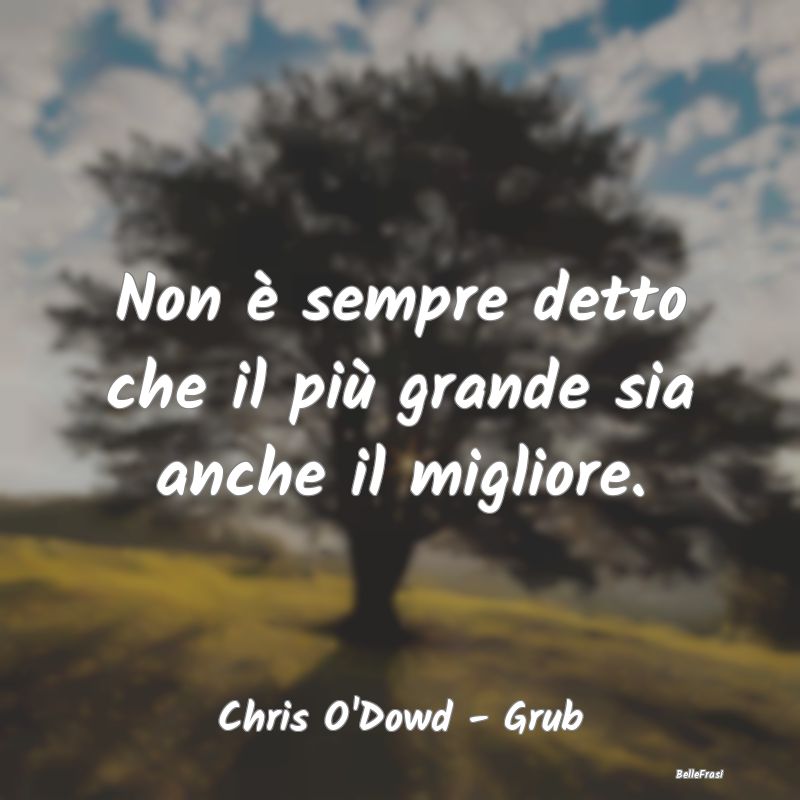 Frasi Apparenza - Non è sempre detto che il più grande sia anche i...