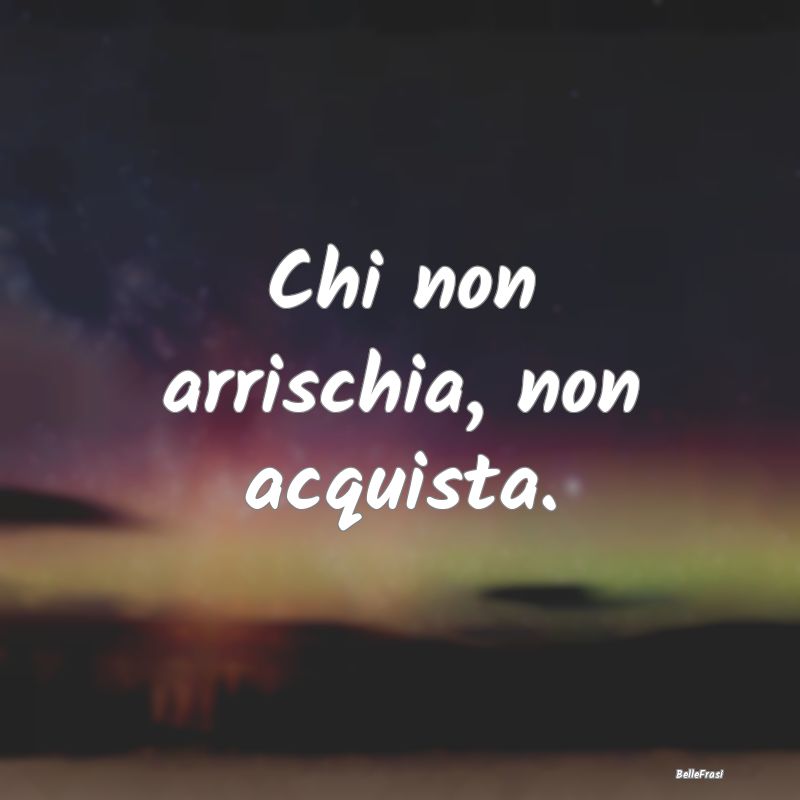 Frasi Prudenza - Chi non arrischia, non acquista....