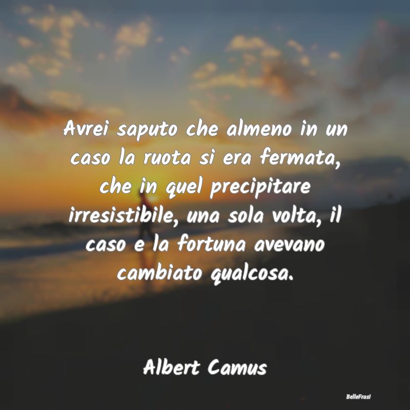 Frasi sulla Fortuna - Avrei saputo che almeno in un caso la ruota si era...