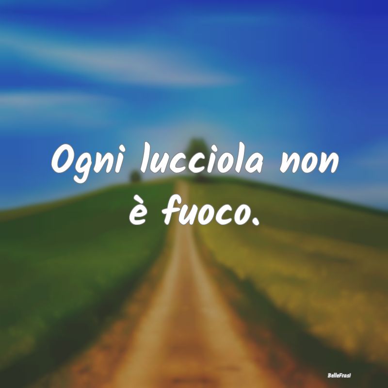 Frasi Apparenza - Ogni lucciola non è fuoco....