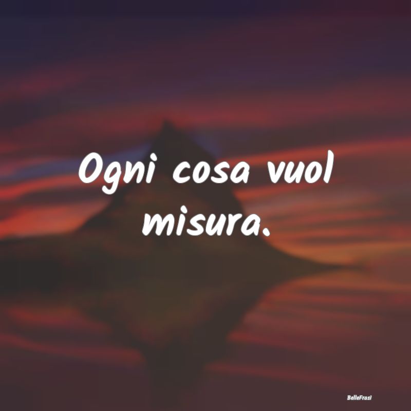 Frasi Prudenza - Ogni cosa vuol misura....