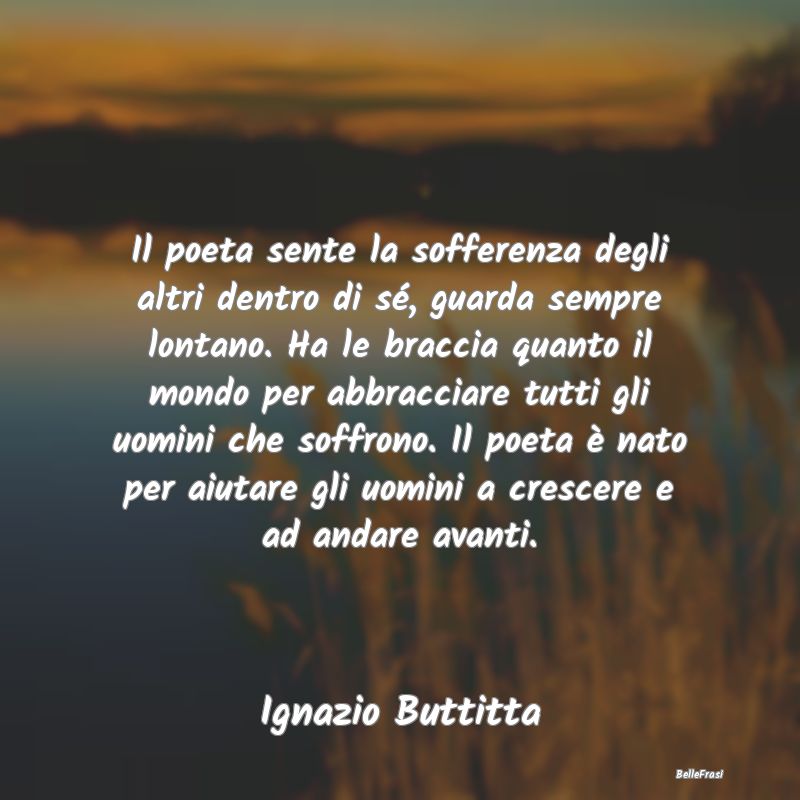 Frasi sull’empatia - Il poeta sente la sofferenza degli altri dentro di...