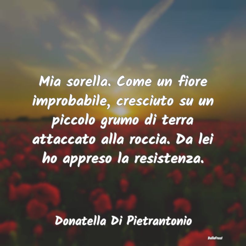 Frasi sulla Resistenza - Mia sorella. Come un fiore improbabile, cresciuto ...