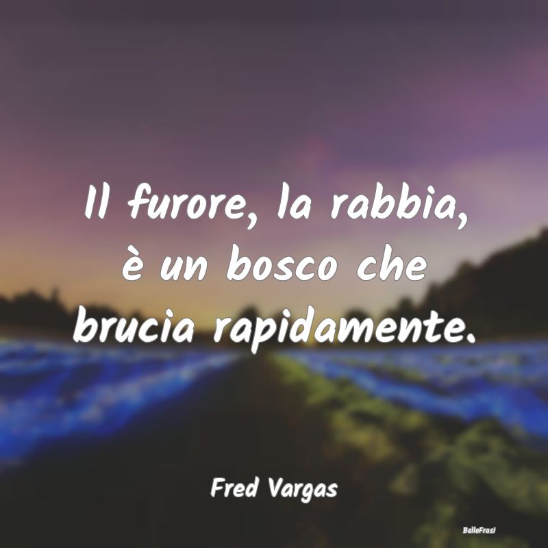 Frasi sulla Rabbia - Il furore, la rabbia, è un bosco che brucia rapid...