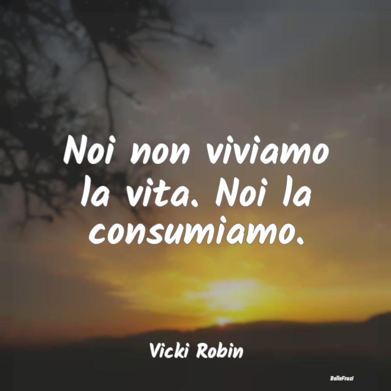 Frasi sul consumo - Noi non viviamo la vita. Noi la consumiamo....