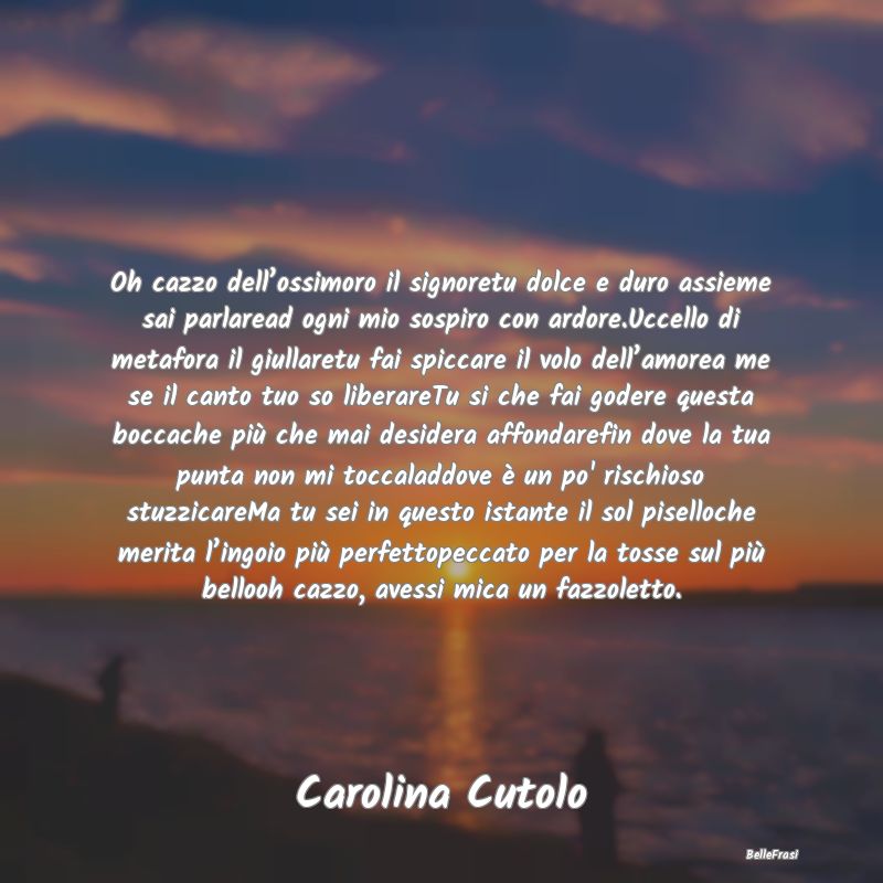 Frasi Castità - Oh cazzo dell’ossimoro il signoretu dolce e duro...