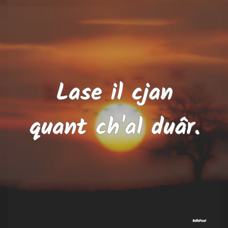 Frasi Prudenza - Lase il cjan quant ch'al duâr....