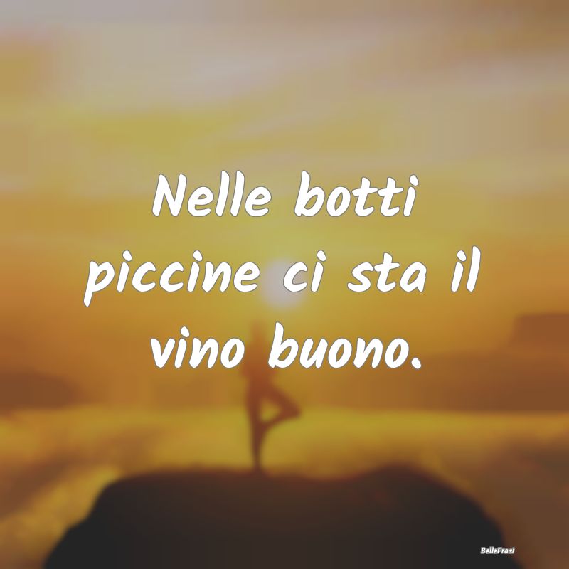 Frasi Apparenza - Nelle botti piccine ci sta il vino buono....