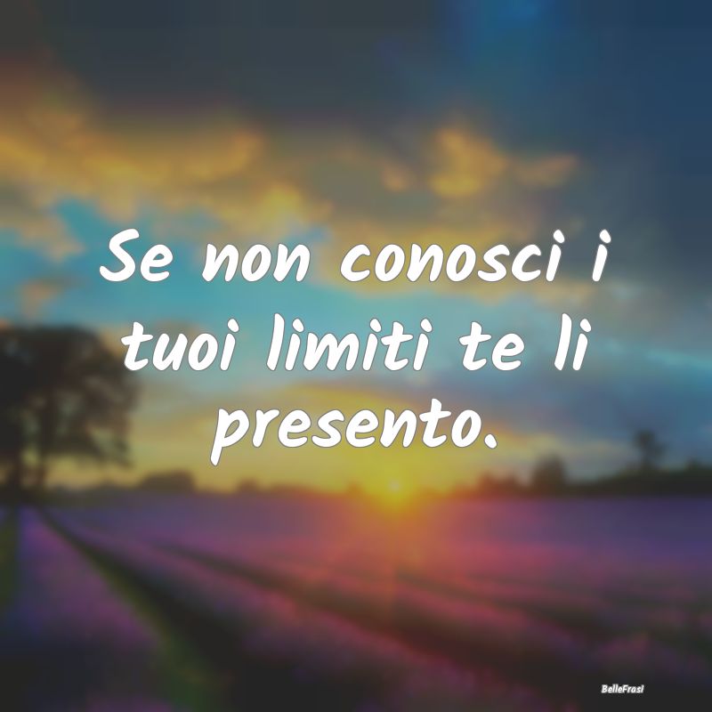 Frasi sull’altezzosità - Se non conosci i tuoi limiti te li presento....