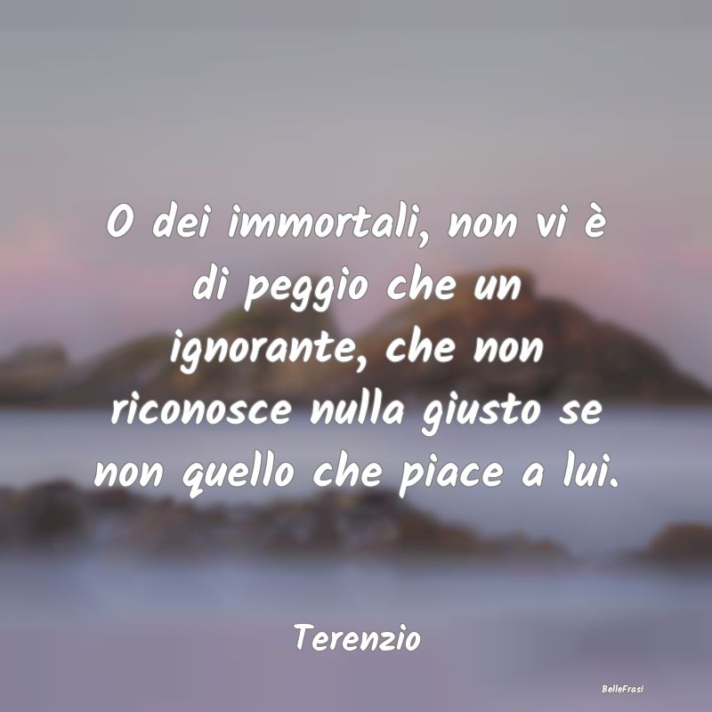 Frasi sull’Ignoranza - O dei immortali, non vi è di peggio che un ignora...